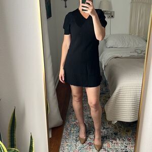 Balenciaga Triacetate Dress Womens Size‎ 38 US 2 Black V Neck